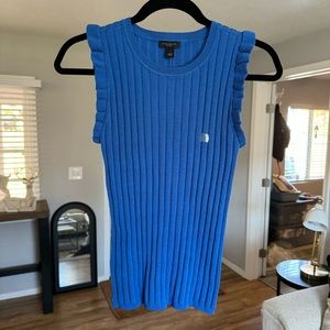 Ann Taylor knit tank, cerulean, blue, size small